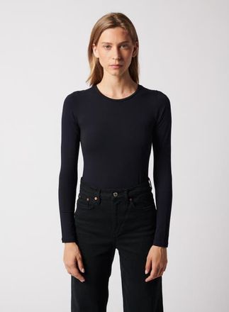 Majestic Filatures Soft Touch Long Sleeve Crewneck T-Shirt in Marine at Nordstrom, Size 1