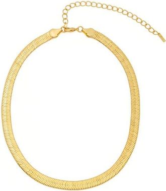st. Moran Herringbone Chain Necklace in Gold at Nordstrom