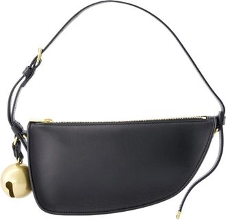 Burberry Womens Shield Sling Shoulder Bag Black Lambskin