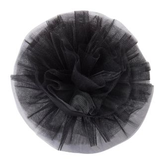 Liviana Conti Hair Accessories, female, Black, Size: ONE SIZE Spilla Floreale Handmade in Tulle