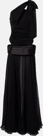 New Arrivals Cutout one-shoulder gown