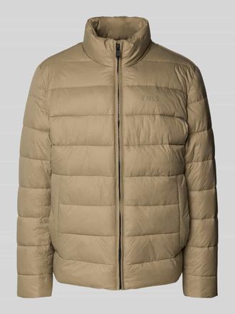 HUGO BOSS Regular Fit Steppjacke mit Label Print Modell CIKO in Beige, Größe 46