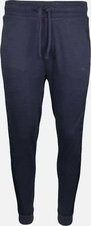 HUGO BOSS Mens HUGO Cotton Terry Tonal Logo Jogging bottoms, Dark Blue - Navy - Size: 37/36/32
