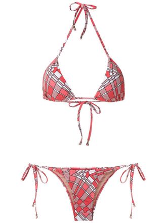 Amir Slama Set bikini con stampa - Rosso