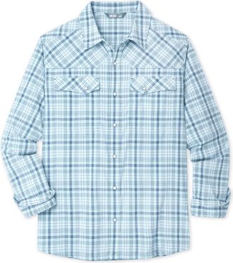 Stio | Mens Eddy Shirt Long Sleeve, Size Extra Extra Extra Large in Windchill Plaid