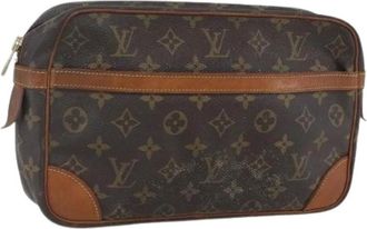 Louis Vuitton Pre-owned Clutches, female, Brown, Size: ONE SIZE Pre-owned Canvas Clutch