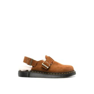 Dr. Martens Shearling Mules in Pecan Brown - Heren - Slip ons - Bruin - 43 EU - Su&egrave;de - Schoenen
