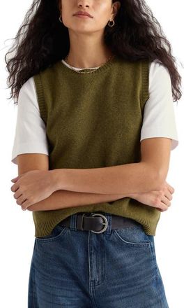 Seasalt Cornwall East View Merino Wool Blend Sweater Vest in Seagrass at Nordstrom, Size 18