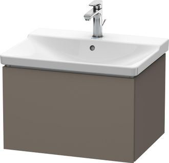 Duravit Duravit L-cube Mueble De Pared, Ancho 620mm, Profundidad 481, 1 Extra&iacute;ble, Se Ajusta A La Medida. Art&iacute;culo 233265, Color: Flanela Gris Seda Lacado Mat