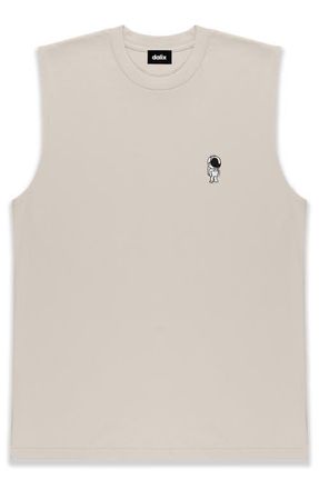 Dalix Astronaut Midweight Jersey Tank in Bone at Nordstrom, Size Xx-Large