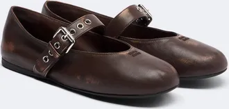 Miu Miu Leather Mary Jane flats