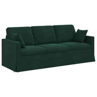 vidaXL Sof&aacute; Verde Oscuro 198 X 78 X 80 Cm Terciopelo Vidaxl