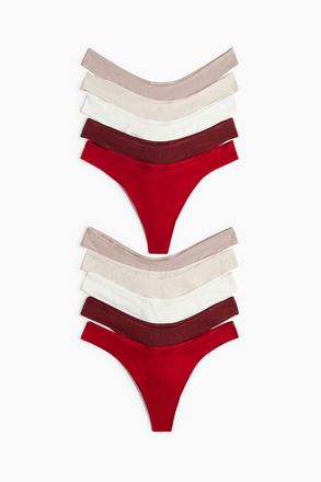 H&M 10er-Pack Baumwolltangas - Red