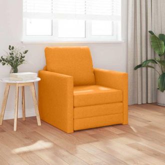 vidaXL Sof&aacute; Cama Con Coj&iacute;n Amarillo Oscuro 74 X 77 X 81 Cm Tela Vidaxl