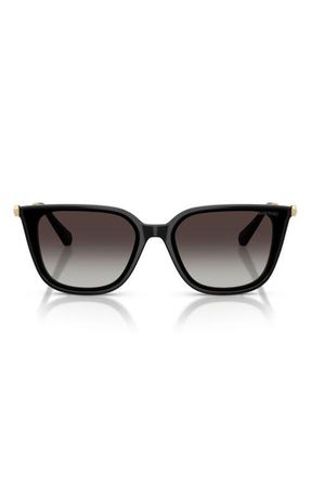 Swarovski 63mm Oversize Square Sunglasses in Black /Gradient Grey at Nordstrom