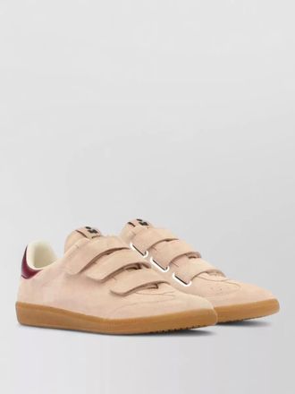 Isabel Marant beth leather sneakers contrast heel tab