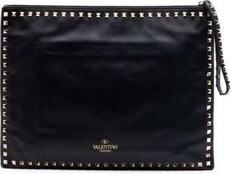 Valentino Pre-owned Valentino Large Leather Rockstud Clutch Unisex 4T030H4NQO9XJNU7