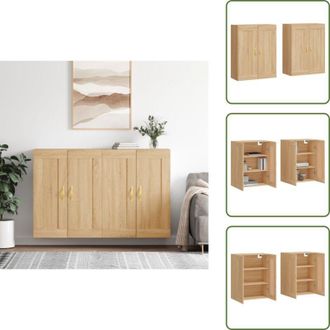 vidaXL Armadietto in rovere - vidaXL Armadietti a Parete 2 pz Rovere Sonoma in Legno Multistrato - Armadietto per casa