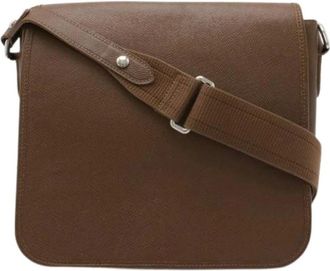 Louis Vuitton Pre-owned Cross Body Bags, male, Brown, Size: ONE SIZE Pre-owned Taiga Shoulder Bag