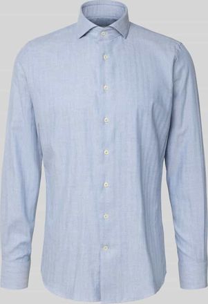 Profuomo Slim Fit Business-Hemd mit Kentkragen in Blau, Größe 38