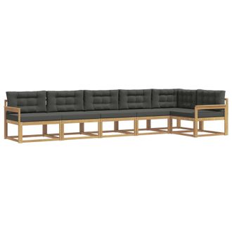 vidaXL Conjunto De Sof&aacute;s De Exterior 4 Pcs Blanco Y Antracita Vidaxl