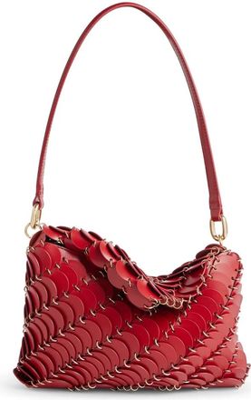 Paco Rabanne Rode leren schouderclutch handgemaakte tas - Dames - Schoudertassen - Rood - ONE Size - Tassen