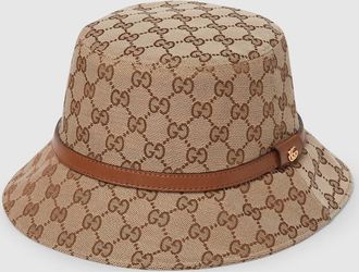 Gucci GG Canvas Bucket Hat, Beige, GG Canvas