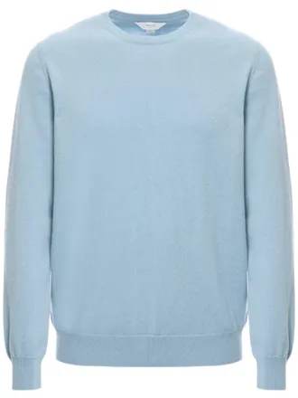 Malo Cashmere Crew Neck Sweater with Ribbed Cuffs