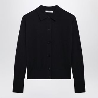 Max Mara Navy Wool Blend Cardigan