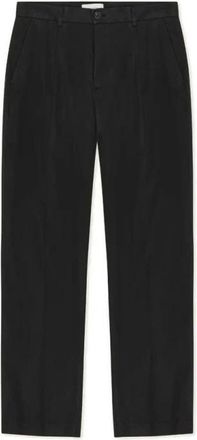Les Deux Broeken, Heren, Zwart, W32 L32, Katoen, Reece Geplooide Twill Suit Broek