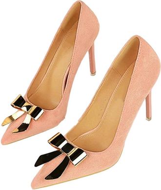 Generic Women High Heel Pumps Pointed Toe Fashion Butterfly Knot Wedding Party Dress Shoes