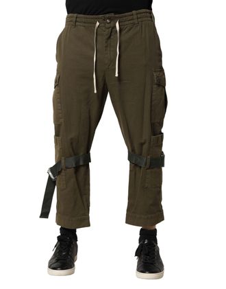 Dolce & Gabbana Cotton Cargo Drawstring Cargo Pants - Brown