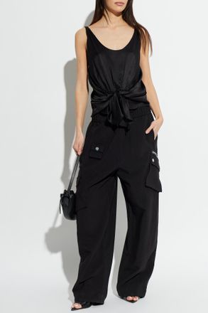 Ganni Cargo Trousers, Womens, Black
