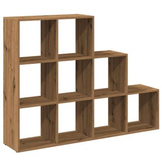 Berkfield Home Room Divider Bookcase 4-Tier Sonoma Oak 131.5x29x131.5 cm Wood in Brown