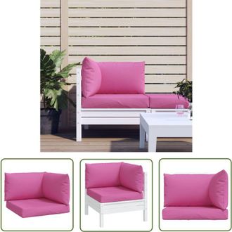 OEM Cojines Decorativos, Lote De 3 En Color Rosa, De Tejido Oxford - Para Sillas, Sof&aacute;s O Exteriores - C&oacute;modos Y De Estilo Escandinavo