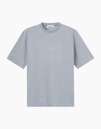 Stone Island Mens Branded 2100001 T-Shirt Blue/Grey - Size: 40