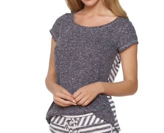 Felina Summer Vacation Tee Shirt In Black