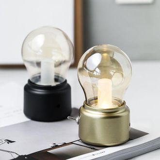 OEM Bombilla Retro Para Luz Nocturna, Mini Cargador Usb, Luz Led Blanca C&aacute;lida, L&aacute;mpara De Mesita De Noche, L&aacute;mpara De Mesa, Paquete De 2