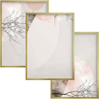 OEM P&oacute;steres Con Marco Dorado Para La Pared. Cuadros. Decoraci&oacute;n Moderna