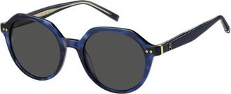 Tommy Hilfiger Authentieke Ipr(Ir) Bril- Premium Kwaliteit! - unisex - Zonnebrillen - Blauw - 50 MM - Accessoires
