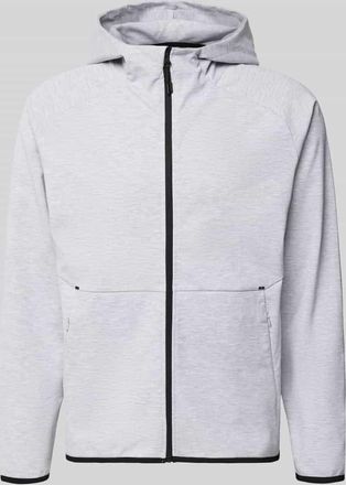 Jack & Jones Jack & Jones Regular Fit Sweatjacke mit Kapuze Modell Base in Hellgrau Melange, Gr&ouml;&szlig;e XXL