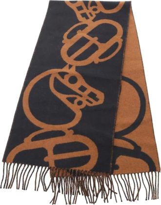 Herm&egrave;s Sciarpa con frange Boucles et Camails anni 2010 - Nero