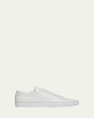 Common Projects Mens Achilles Leather Low-Top Sneakers