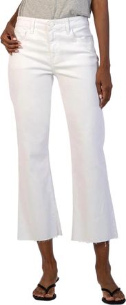 Kut from the Kloth Kelsey High Rise Ankle Flare Jeans In Optic White