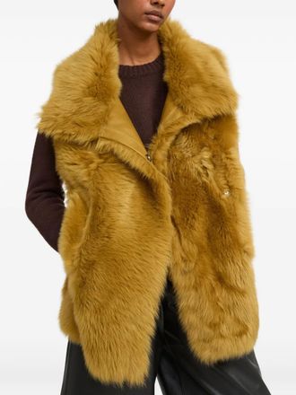Yves Salomon Toscana lambskin jacket - women - Lamb Shearling/Lamb Shearling - S - Brown