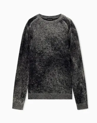 Emporio Armani geribde trui van scheerwol