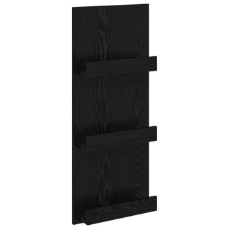 vidaXL Vidaxl Scaffale Per Riviste Rovere Nero 43 X 11 X 102 Cm