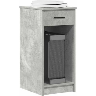 vidaXL Vidaxl - Supporto a Torre per Computer con Cassetto Grigio 35x45x77 cm