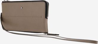 Montblanc Mens Double Smartphone Case Beige Leather Accessory