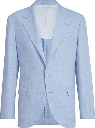 Brunello Cucinelli Chevron deconstructed blazer in Azure at Nordstrom, Size 54 It